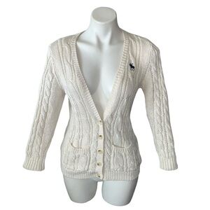 Abercrombie & Fitch Y2K Buttoned Cable Knit Cardigan